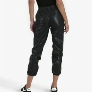 Philantrophy XS M oversized vegan leather black joggers pants